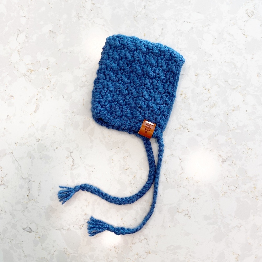 Blue Bonet Knit Hat
